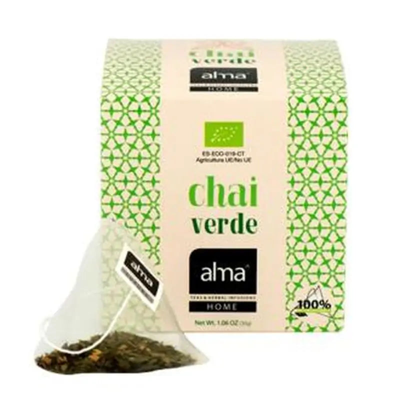 Alma Home Te Verde Chai Infusion 15Piramides. Eco Vegan**