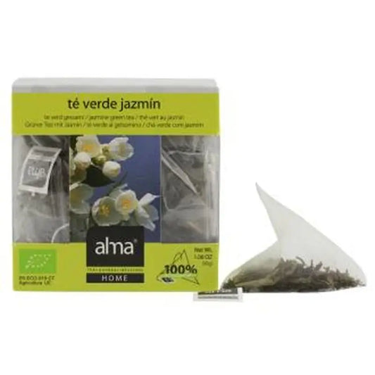 Alma Home Te Verde Jazmin Infusion 15Piramides. Eco Vegan