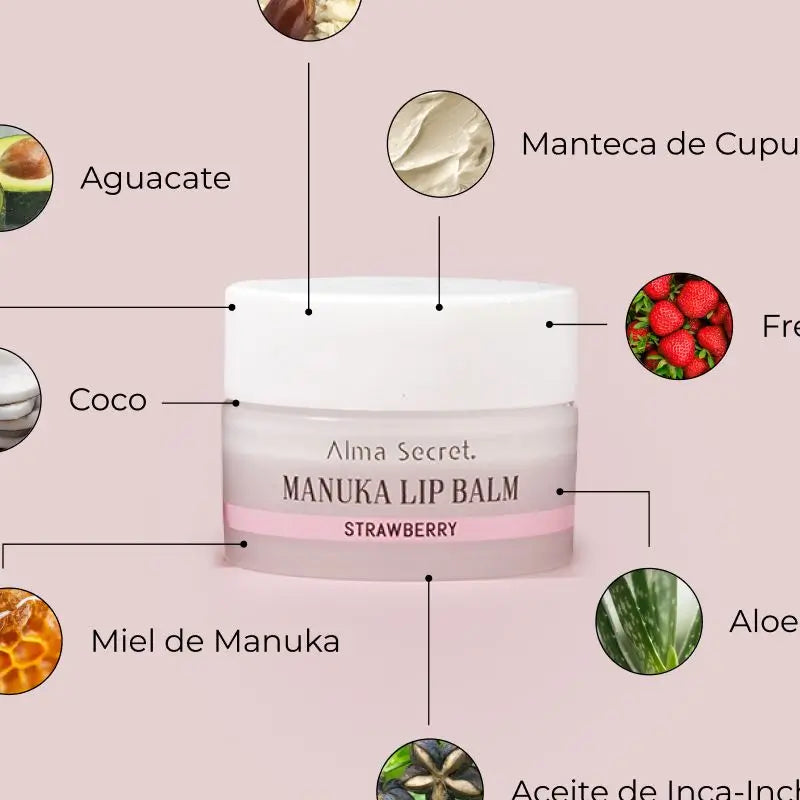 Alma Secret Bálsamo labial Inca Inchi & Manuka - Morango -