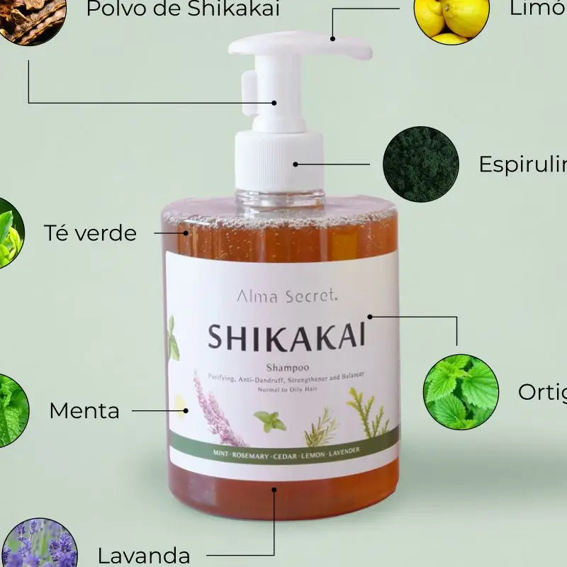 Alma Secret Shikakai Champô (Queda de cabelo, gordura, caspa e dermatite)