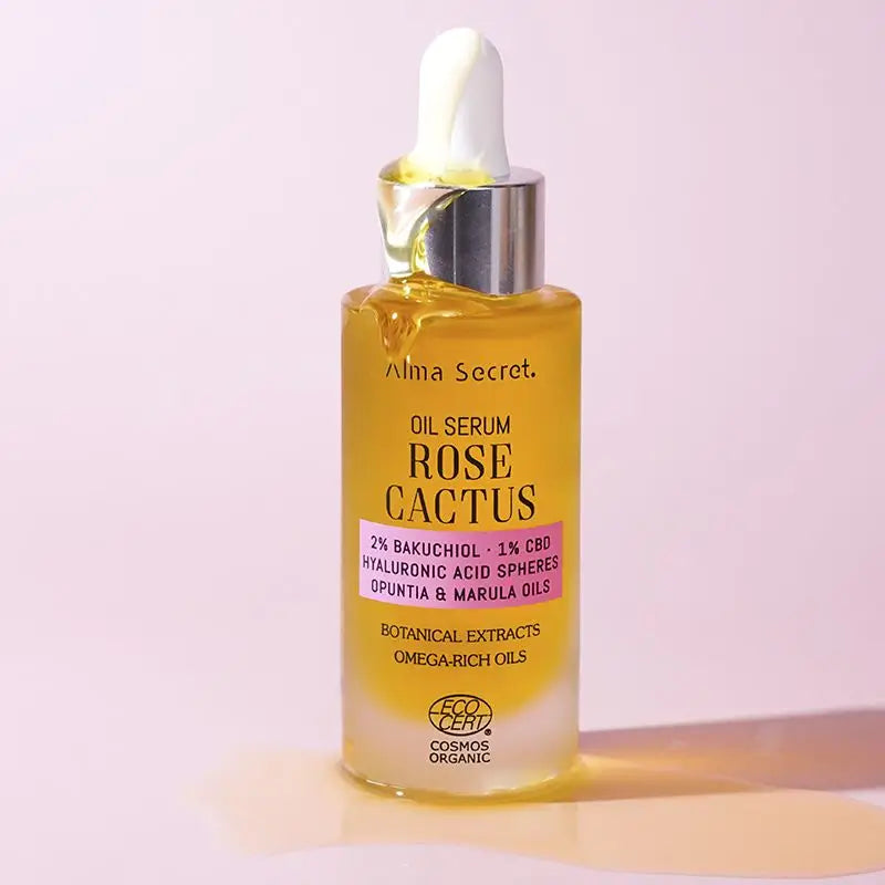 Alma Secret Rose Cactus Serum-Oil Com 2% Bakuchiol, 1% Cbd & A. Hyaluronic A.