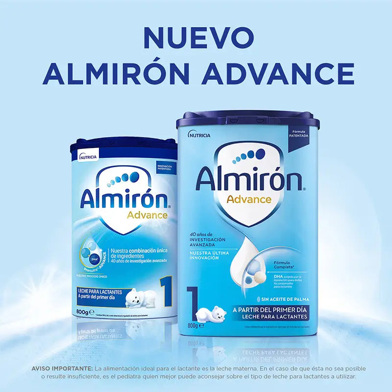 Almirón Advance 1, Leche De Inicio En Polvo para Bebé, a partir del Primer Día, 800g