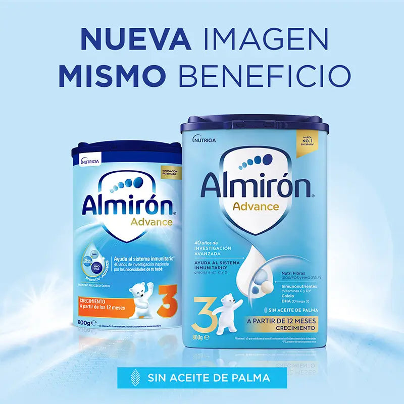 Almirón Advance 3, Leche de Crecimiento en Polvo para Bebé desde los 12 Meses, 800g