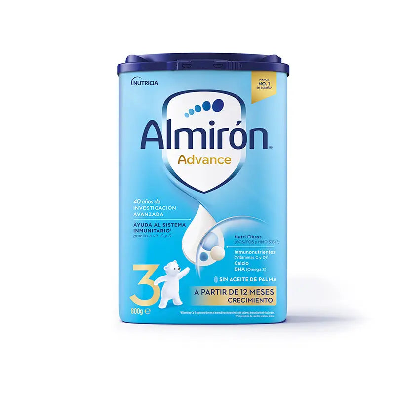 Almirón Advance 3, Leche de Crecimiento en Polvo para Bebé desde los 12 Meses, 800g