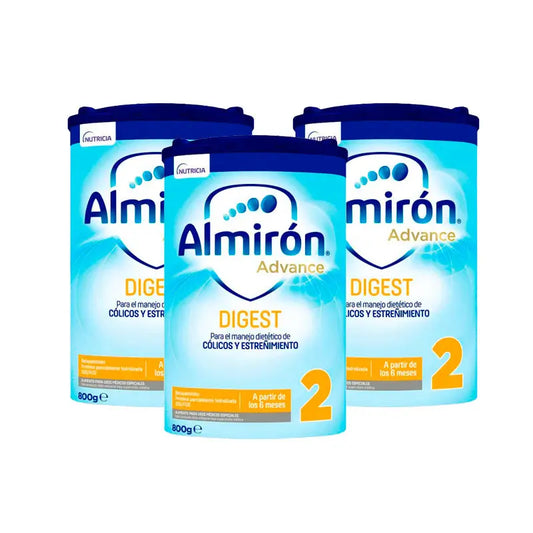 3 X Almiron Advance Digest 2 Milk Formula Powder, A partir de 6 Meses, Cor única, 800 G