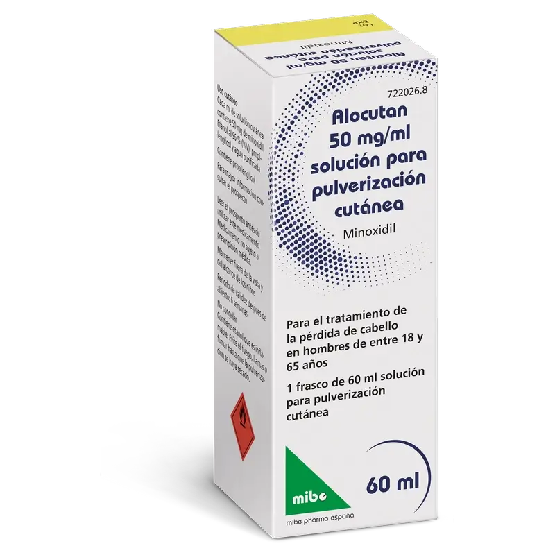 Alocutan 50 mg/ml Minoxidil Skin Spray Solution 1 frasco, 60 ml