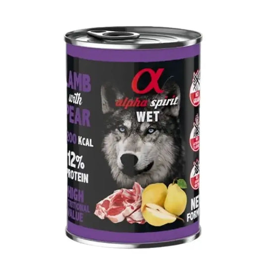 Alpha Spirit Borrego Canino com Pera Lata 6X400Gr