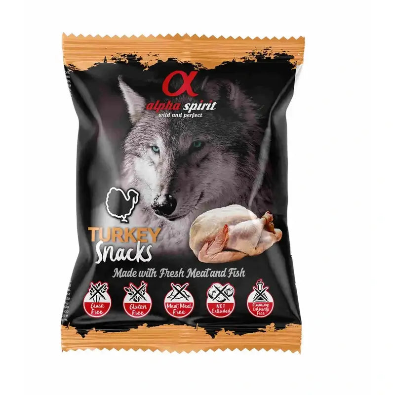 Alpha Spirit Canine Turkey Snacks 24X50Grs