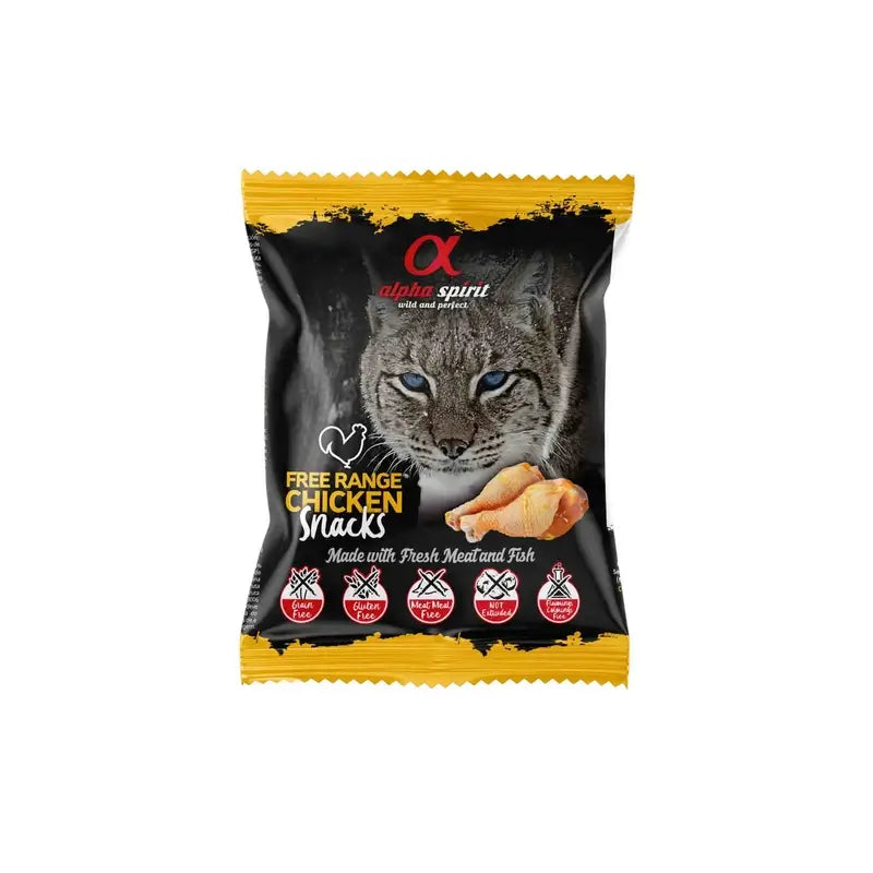 Alpha Spirit Feline Free Range Chicken Snacks 24X50Grs