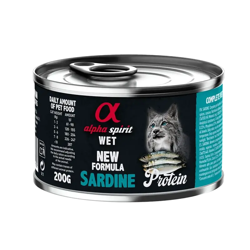 Alpha Spirit Alpha Spirit Feline Sardinha enlatada Caixa 6X200Gr