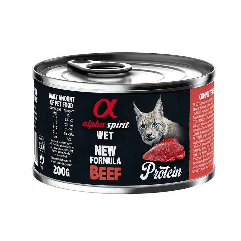 Alpha Spirit Alpha Spirit Feline Veal Canned Box 6X200Gr