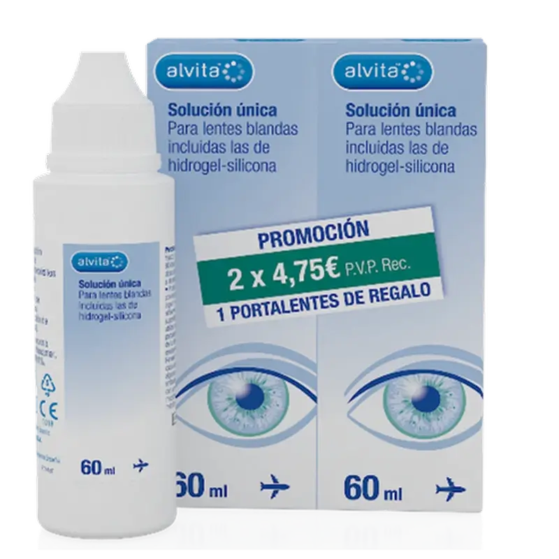 Alvita Solução Única 2X60 Ml, 2 Unidades x 60 ml