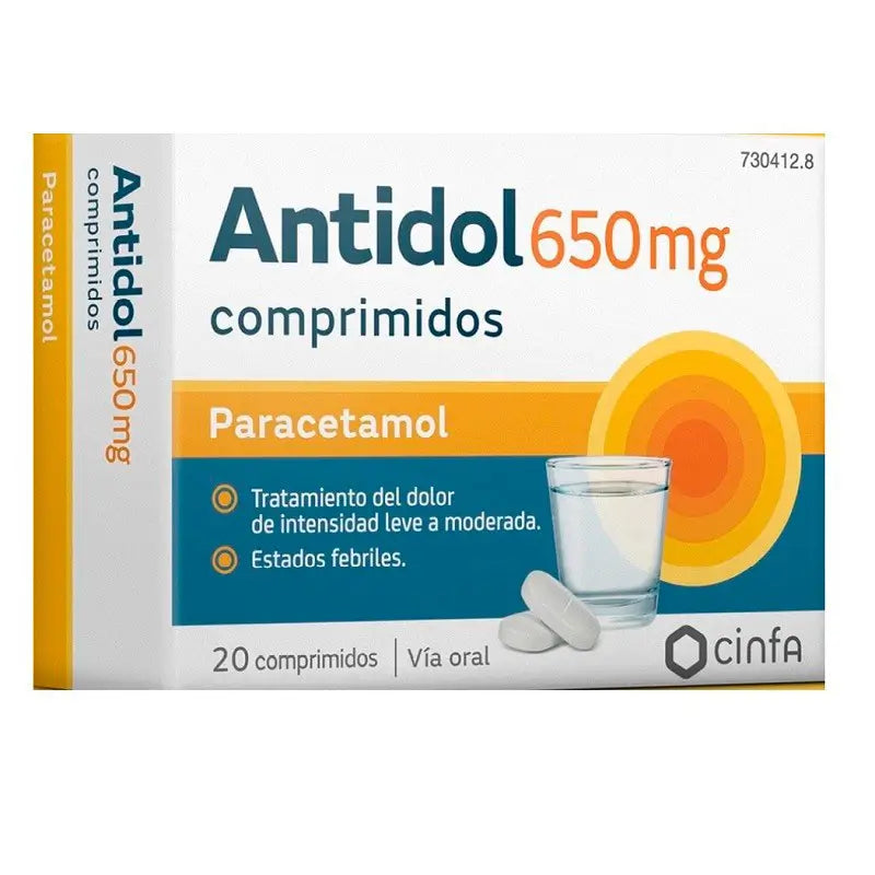 Antidol 650 mg, 20 Comprimidos