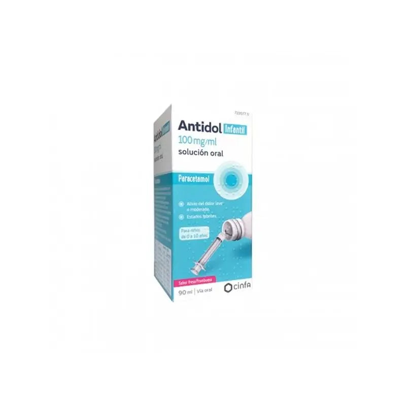 Antidol Infantil 100 Mg/Ml Solução Oral, 1 frasco de 90 ml