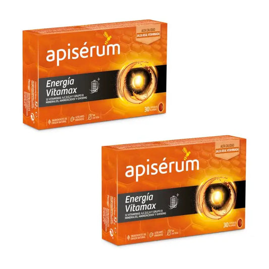 Apiserum Duplo Energia Vitamax 2 x 30 cápsulas de gelatina mole