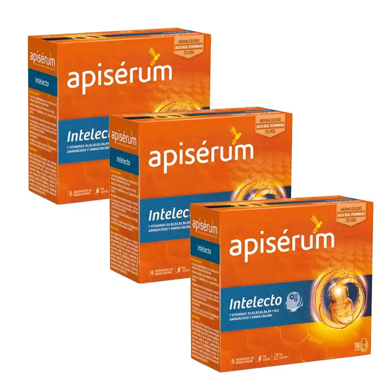 Apiserum Triplo Intellect 3 x 18 frascos