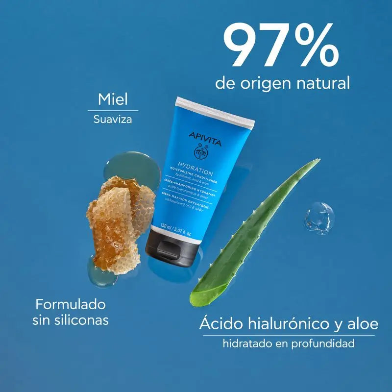 Condicionador Hidratante APIVITA com Ácido Hialurónico e Aloé, 150 ml