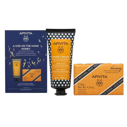 Apivita Crema De Manos Hidratante Intensiva 50Ml & Jabón Natural Miel 125G