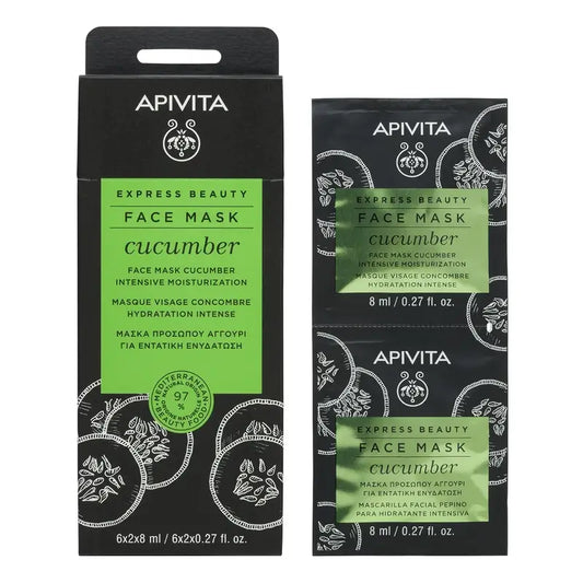 APIVITA Express Beauty Máscara Hidratante Intensiva com Pepino