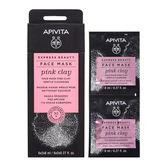 APIVITA Express Beauty Mascarilla Limpiadora Suave con Arcilla Rosa