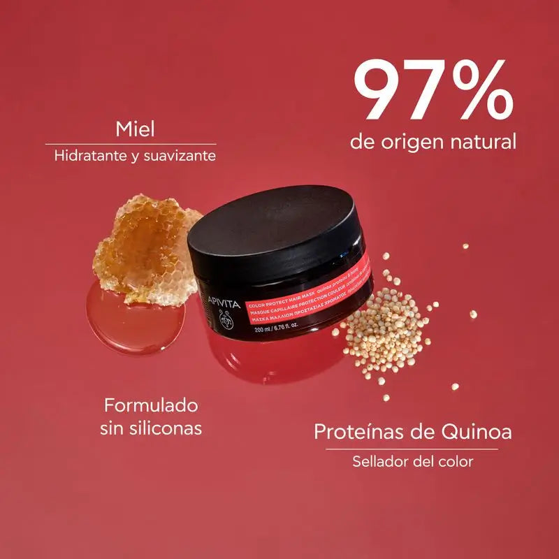 Apivita Mascarilla Selladora Del Color Con Quinoa Y Miel , 200 ml