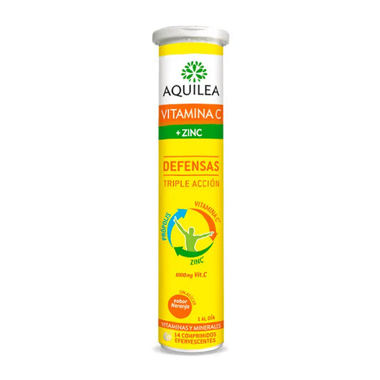 Aquilea Vitamina C + Zinc, 14 comprimidos Efervescentes