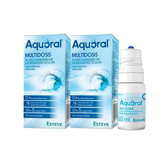 Aquoral Pack Gotas Oftalmológicas Lubricantes, 2 x 10 Ml