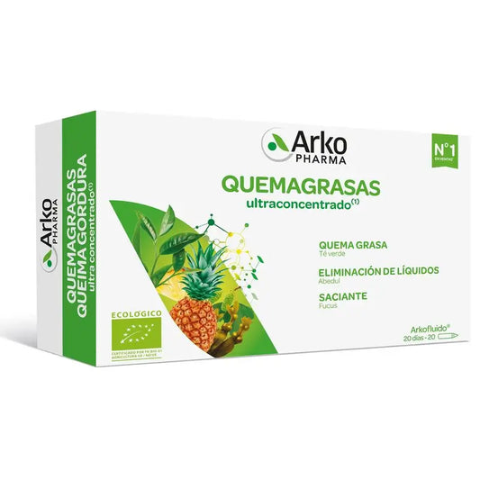 Arkofluido Quemagrasa Ultraconcentrado 20 Ampollas - Arkopharma