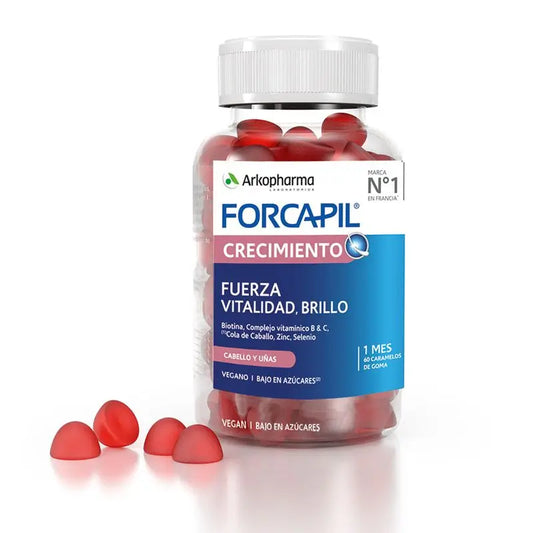 Forcapil Crecimiento Gummies 60 Caramelos de Goma Arkopharma