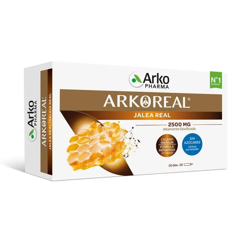 Arkoreal Jalea Real 2500mg Sin Azúcar 20 Ampollas Arkopharma