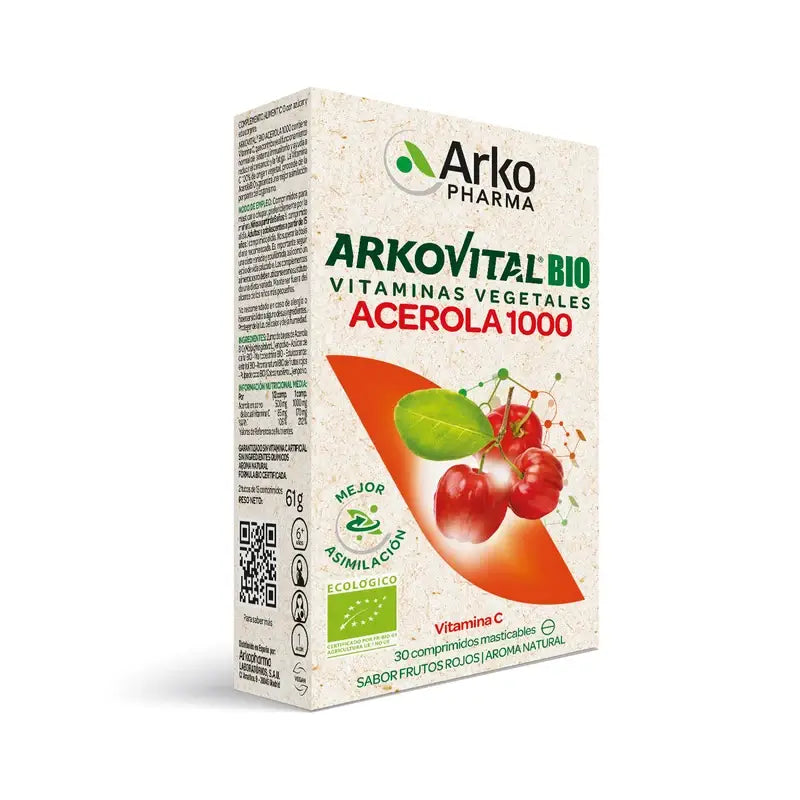 Arkovital Acerola 1000 Vitamina C 30 Comprimidos Arkopharma