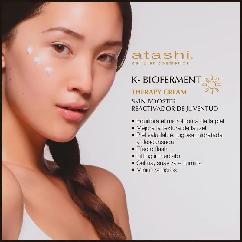 Atashi Ritual K-Bioferment Serum + Revitalising Anti-Ageing Cream + Radiant Instant Skin Antifatigue Flash Peel Glycolic Gift Box