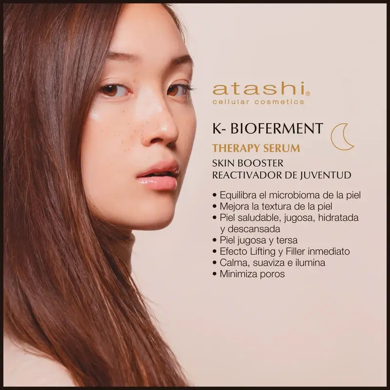 Atashi Ritual K-Bioferment Serum + Revitalising Anti-Ageing Cream + Radiant Instant Skin Antifatigue Flash Peel Glycolic Gift Box