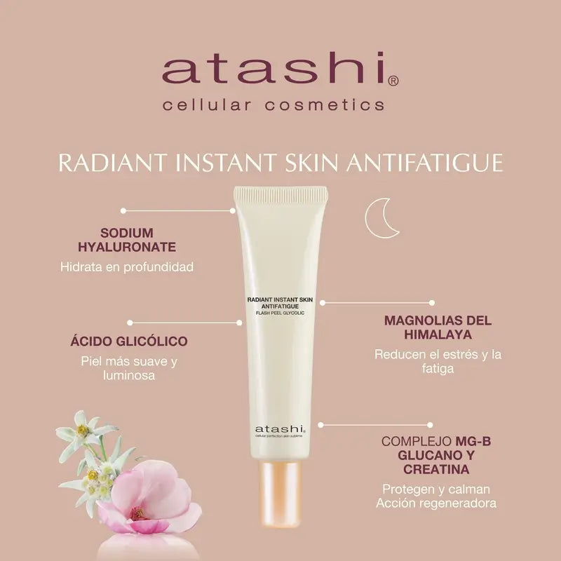 Atashi Ritual K-Bioferment Serum + Revitalising Anti-Ageing Cream + Radiant Instant Skin Antifatigue Flash Peel Glycolic Gift Box