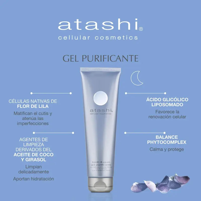 Atashi Gel de Limpeza Facial Purificante e Matificante Pele Oleosa 150Ml