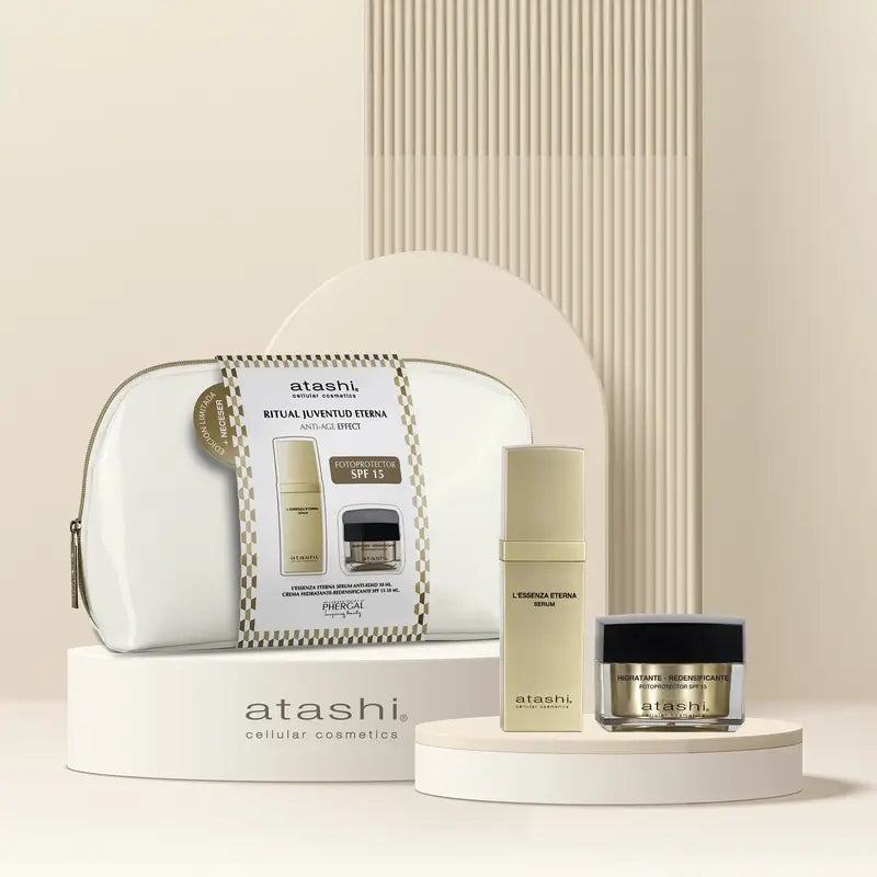 Atashi Ritual Eternal Youth Toiletry Bag Anti-Ageing Serum Creme Hidratante Redensificante, 80 ml