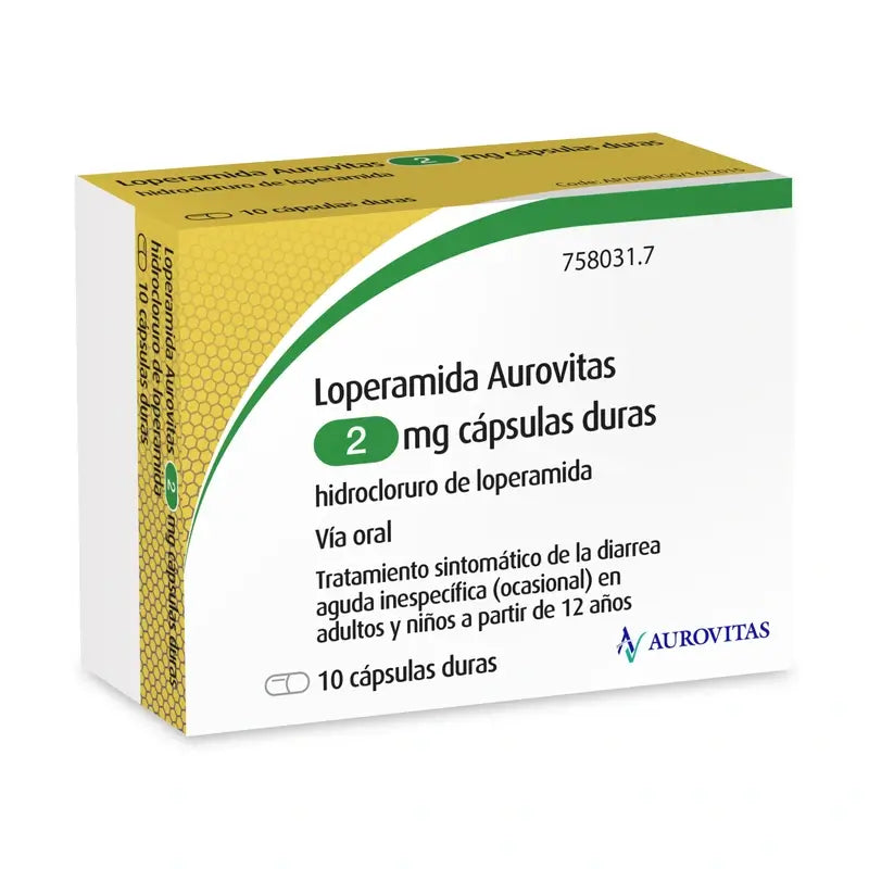 Aurovitas Loperamida 2 Mg, 10 cápsulas