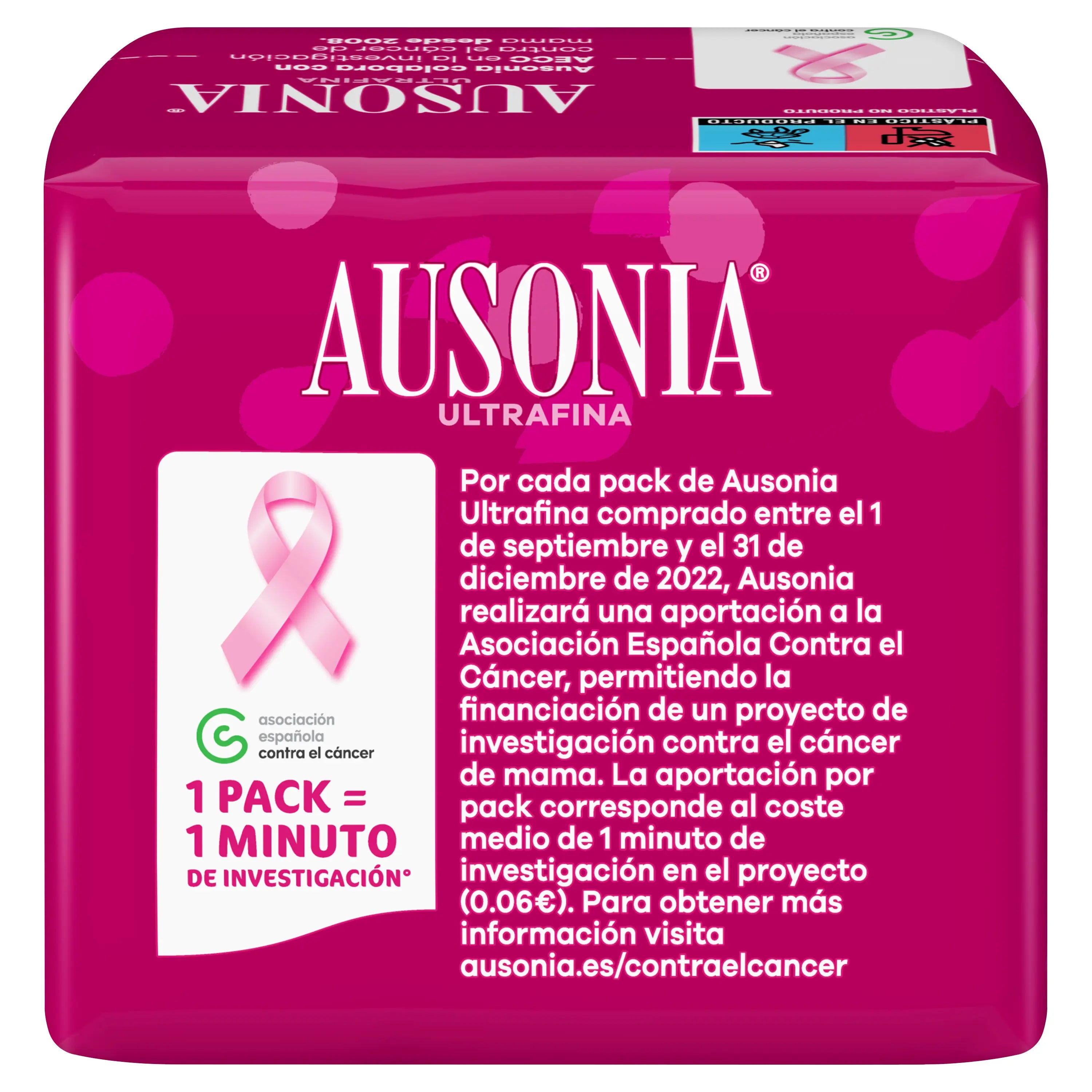 Ausonia Ultrafine Super Pads With Wings , 12 unidades