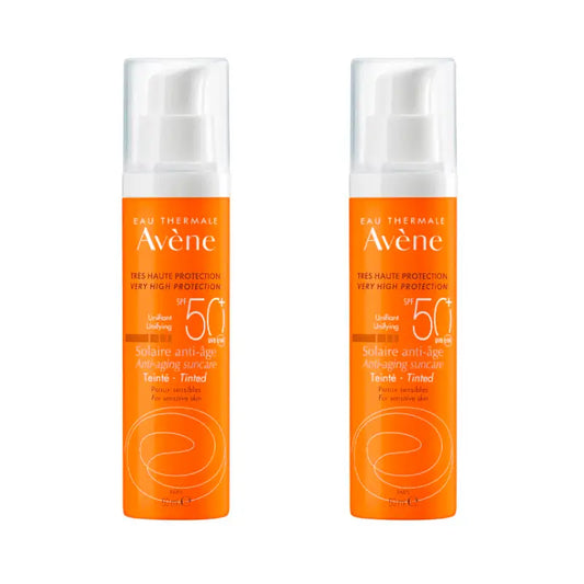 Avene Duplo Protetor Solar Anti-Idade Protetor Solar Spf 50+ Cor do Rosto, 2X50 Ml