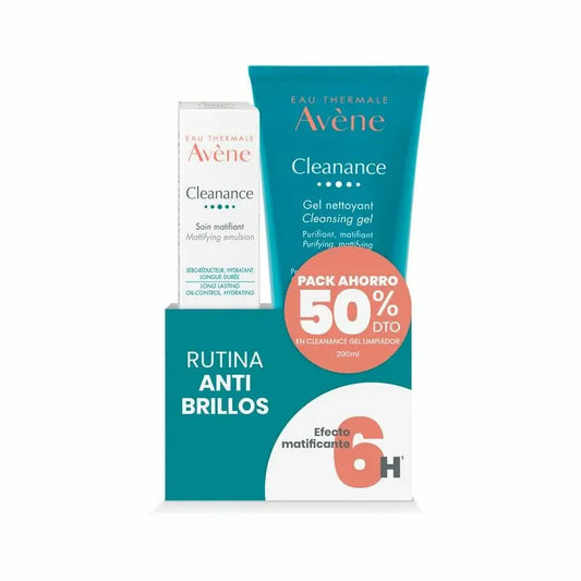 Avene Eau Thermale Cleanance Cuidado Matificante 40 Ml + Cleanance Gel Limpiador 200 Ml