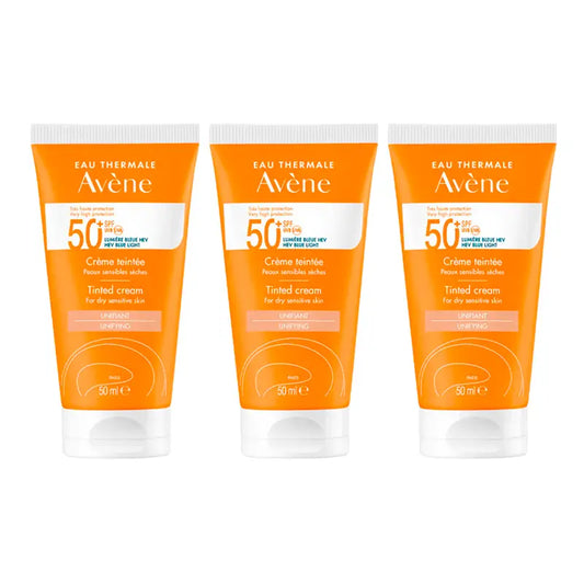 Avene Triplo Creme Solar Pele Sensível Spf 50+ Cor 50 Ml