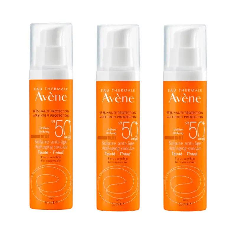 Avene Triplo Solar Protetor Solar Anti-Idade Spf 50+ Protetor Facial Com Cor 50 Ml