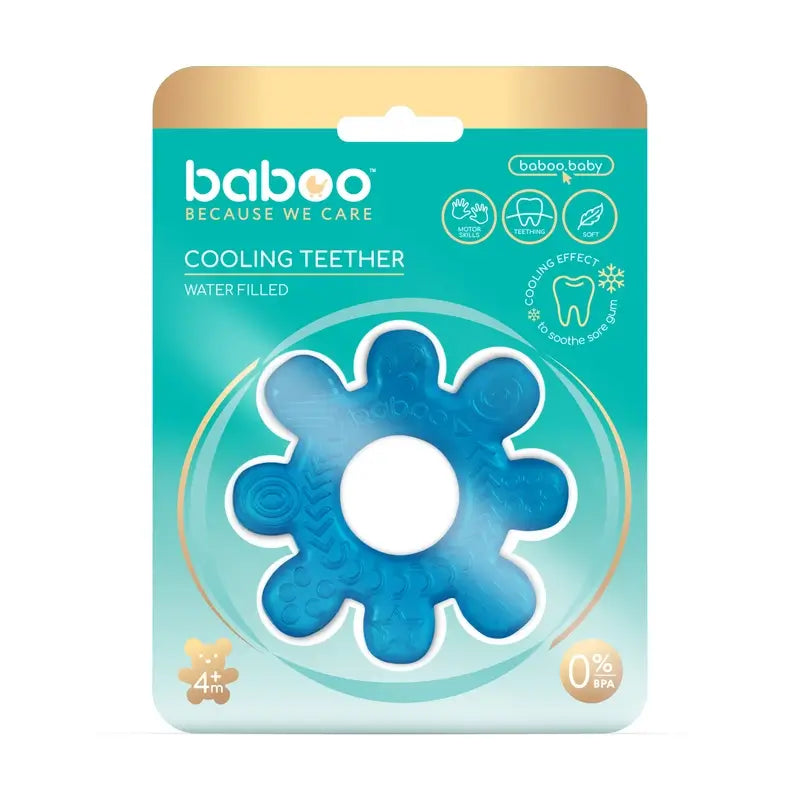 Baboo Teether Wheel Teether Water Filled Water Cooler Azul, 4+ Meses, 1 peça