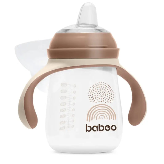 Baboo Au Naturale Copo didático de silicone com boquilha 6+ meses, 260 ml