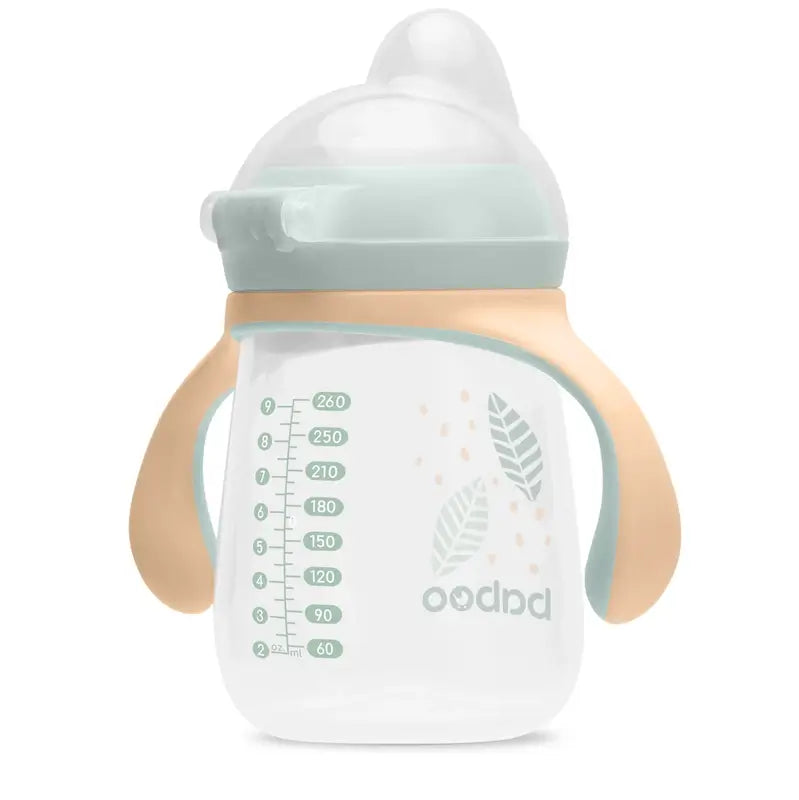 Copo didático de silicone Baboo Peachy Keen com boquilha 6+ meses, 260 ml