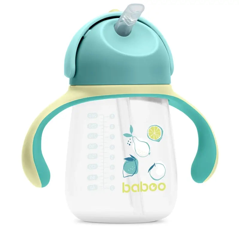 Copo didático de silicone com palhinha Baboo Lagoon Fiesta 9+ Meses, 260 ml