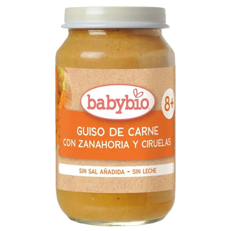 Babybio Guiso De Carne Con Zanahoria Y Ciruelas, 200 gr