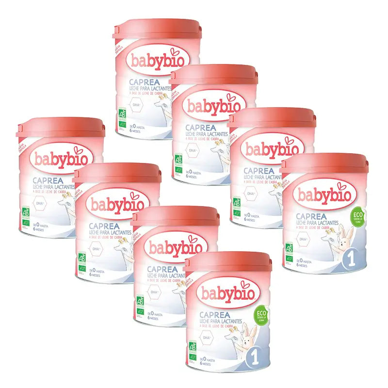 Babybio Pack Caprea 1 Leche de Cabra 0-6 Meses, 8 x 800 gr