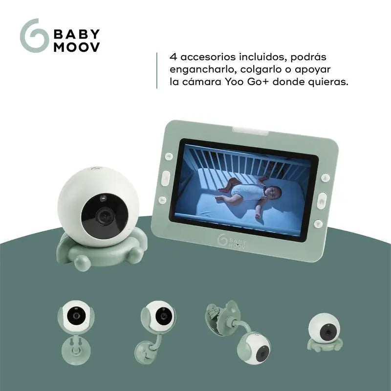 Babymoov Monitor de vídeo para bebés Yoo-Go(+) com 4 acessórios