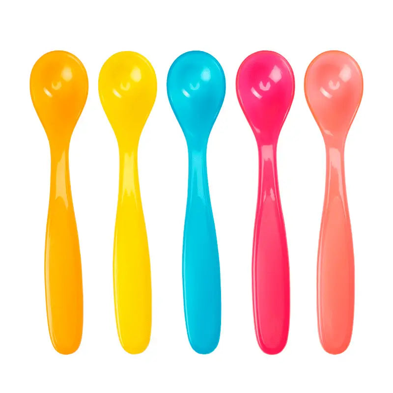 Babymoov Set de 5 Cucharas Flexibles - Colores Divertidos